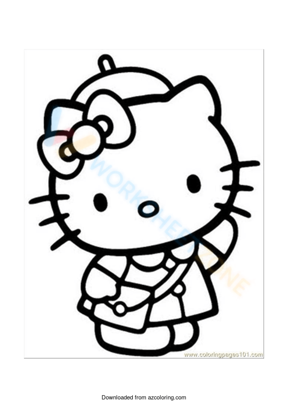 Hello Kitty Coloring Pages Preschool | Kindergarten | First Grade