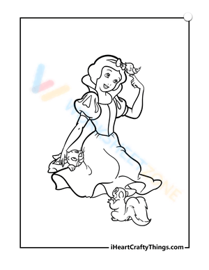 disney snow white coloring pages