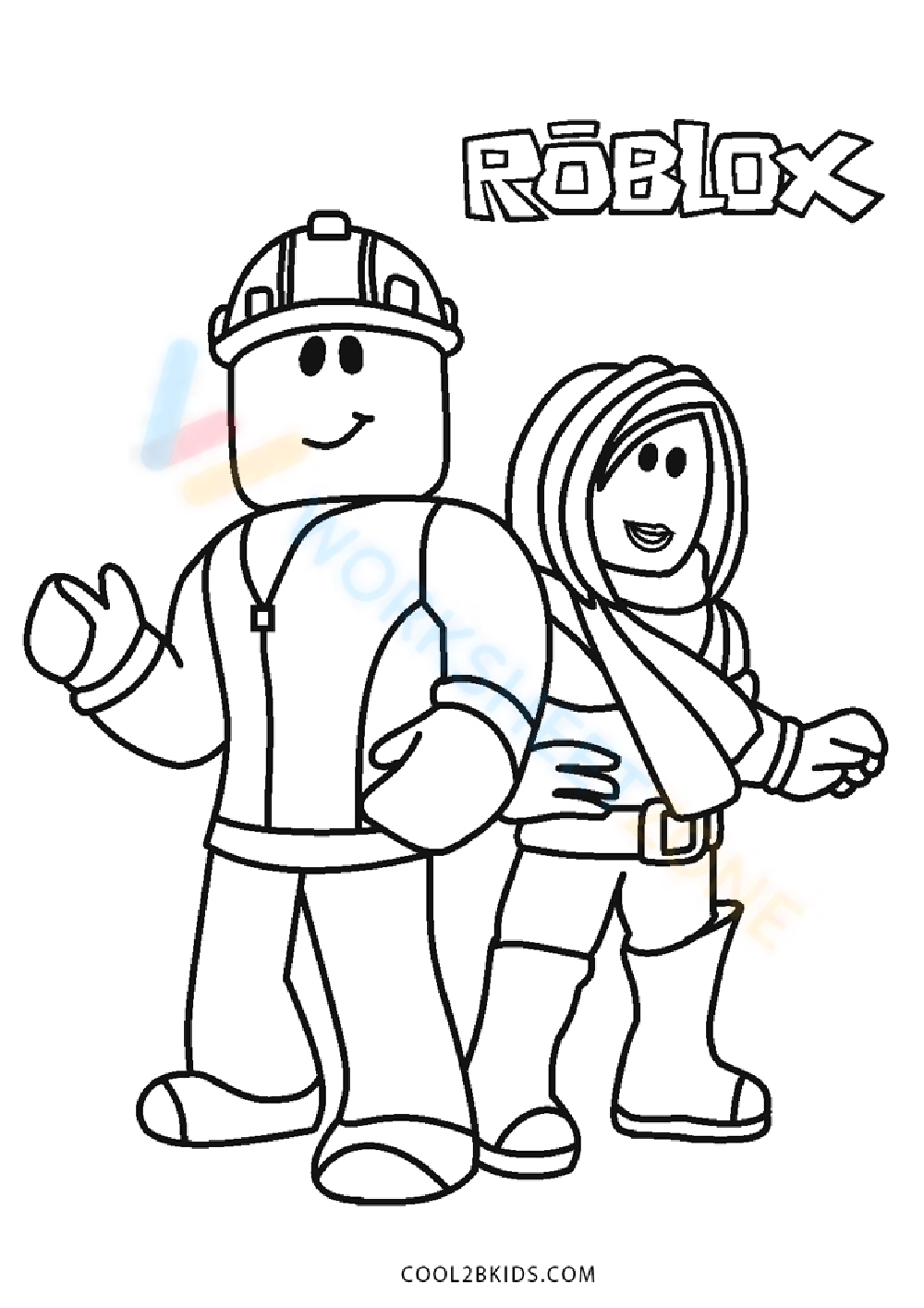 Roblox Coloring Pages for Kids, Girls, Boys - Roblox Characters