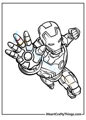 iron man coloring page