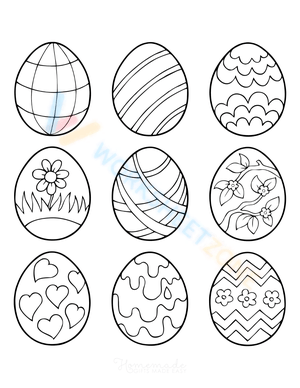 Easter eggs in different patterns 3