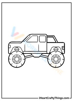 Taz Monster Truck coloring page