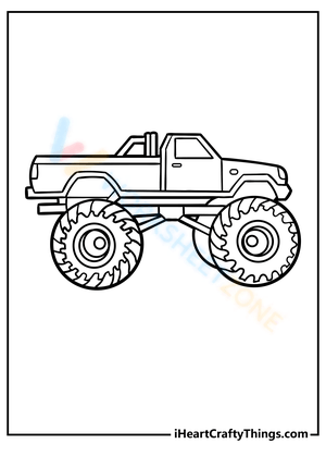 Taz Monster Truck coloring page