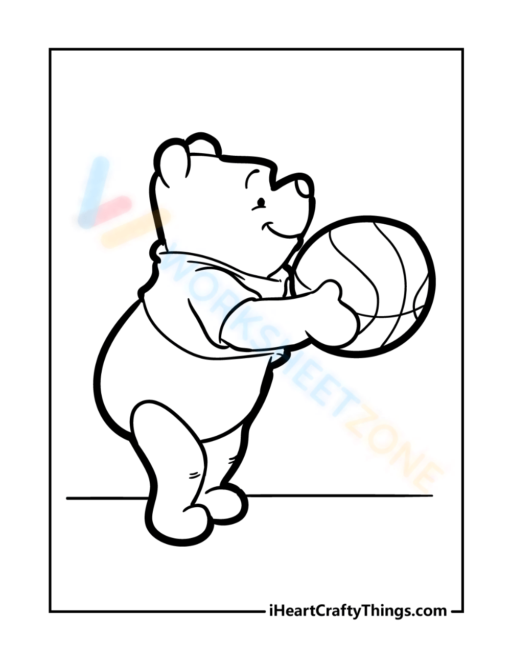 Winnie playing ball