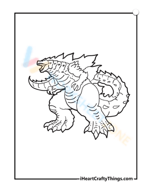 godzilla monster coloring pages