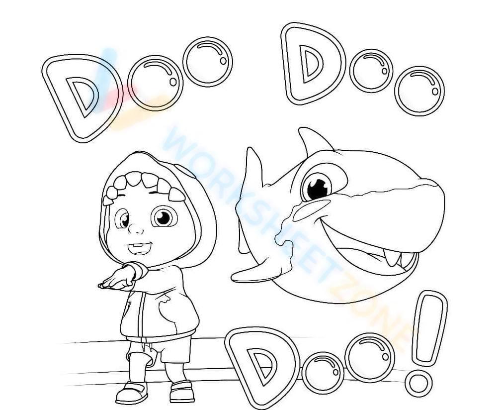 Cocomelon Logo Easy Coloring Page