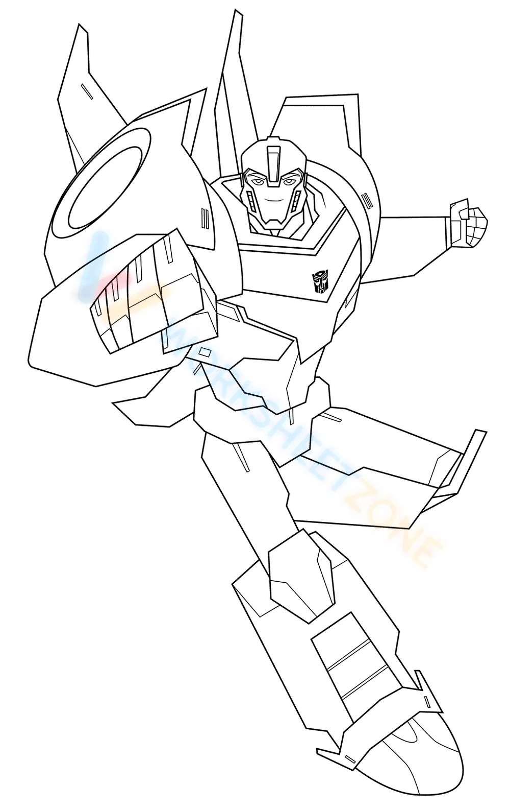 transformers bumblebee coloring page