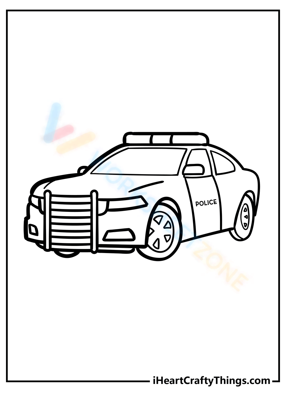 How to Draw Police Car Learn Easy and Step by Drawing a Police Car for Kids  | Police cars, Kids police car, Best cars for teens