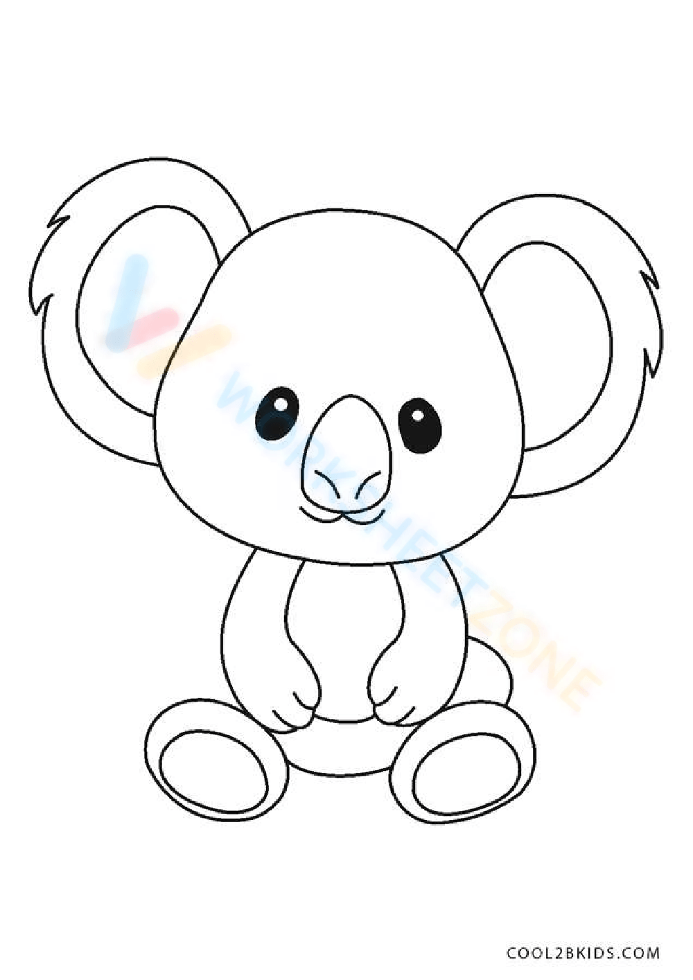 realistic koala bear coloring pages