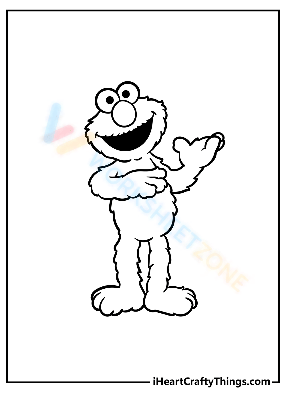 sesame street characters coloring pages elmo