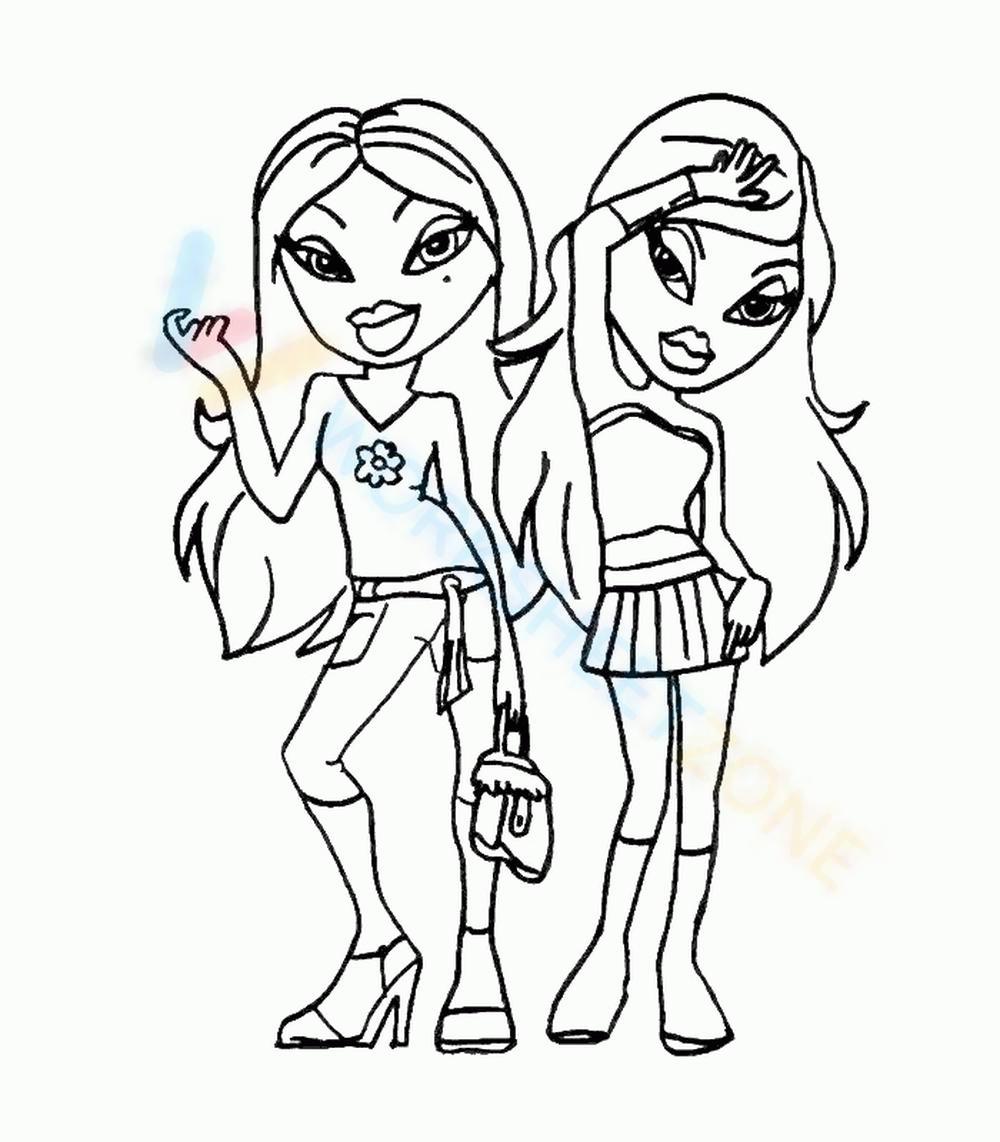 Bratz coloring pages printable games