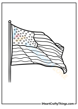 free coloring pages of an american flag