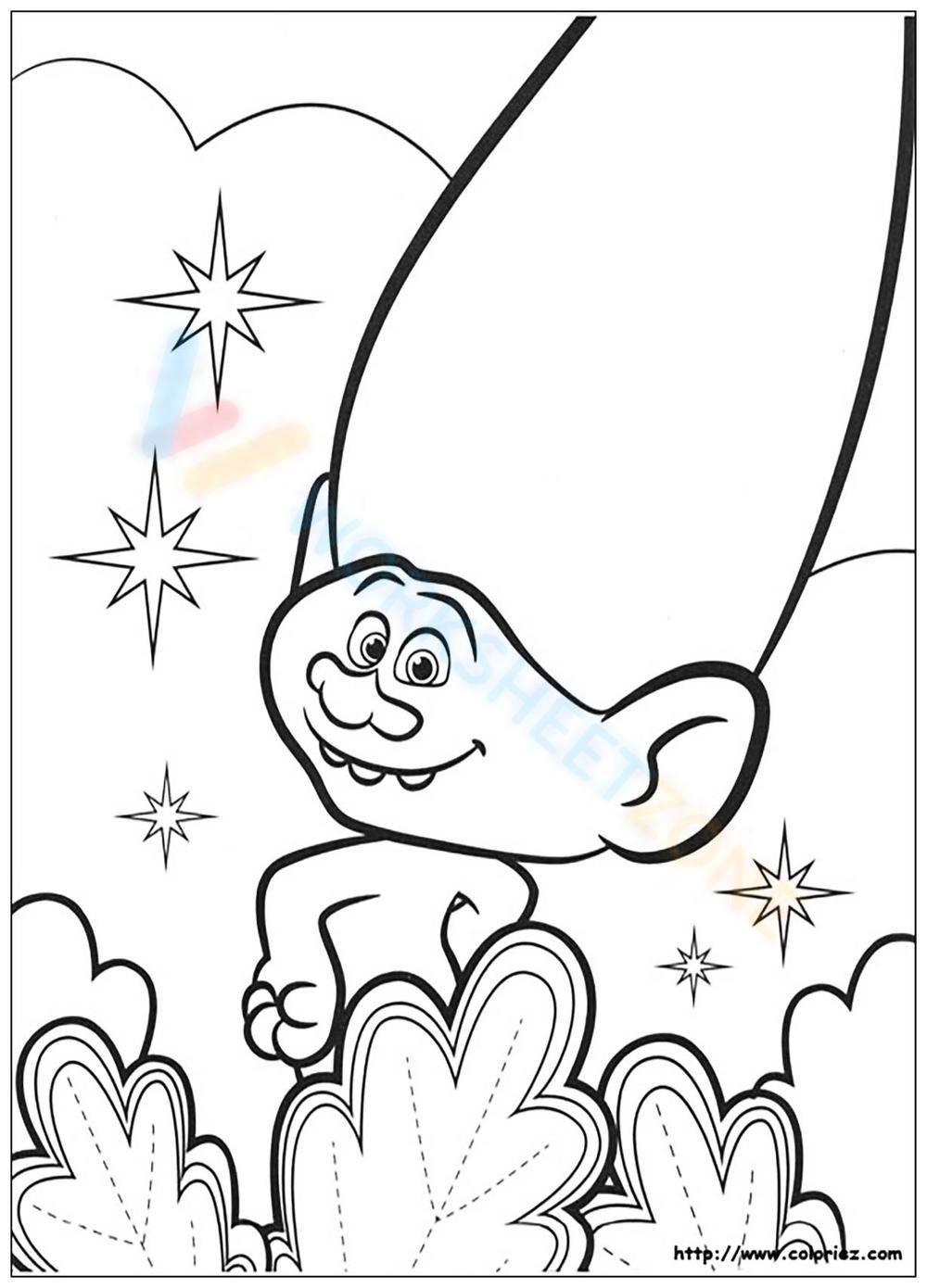 trolls the movie coloring pages