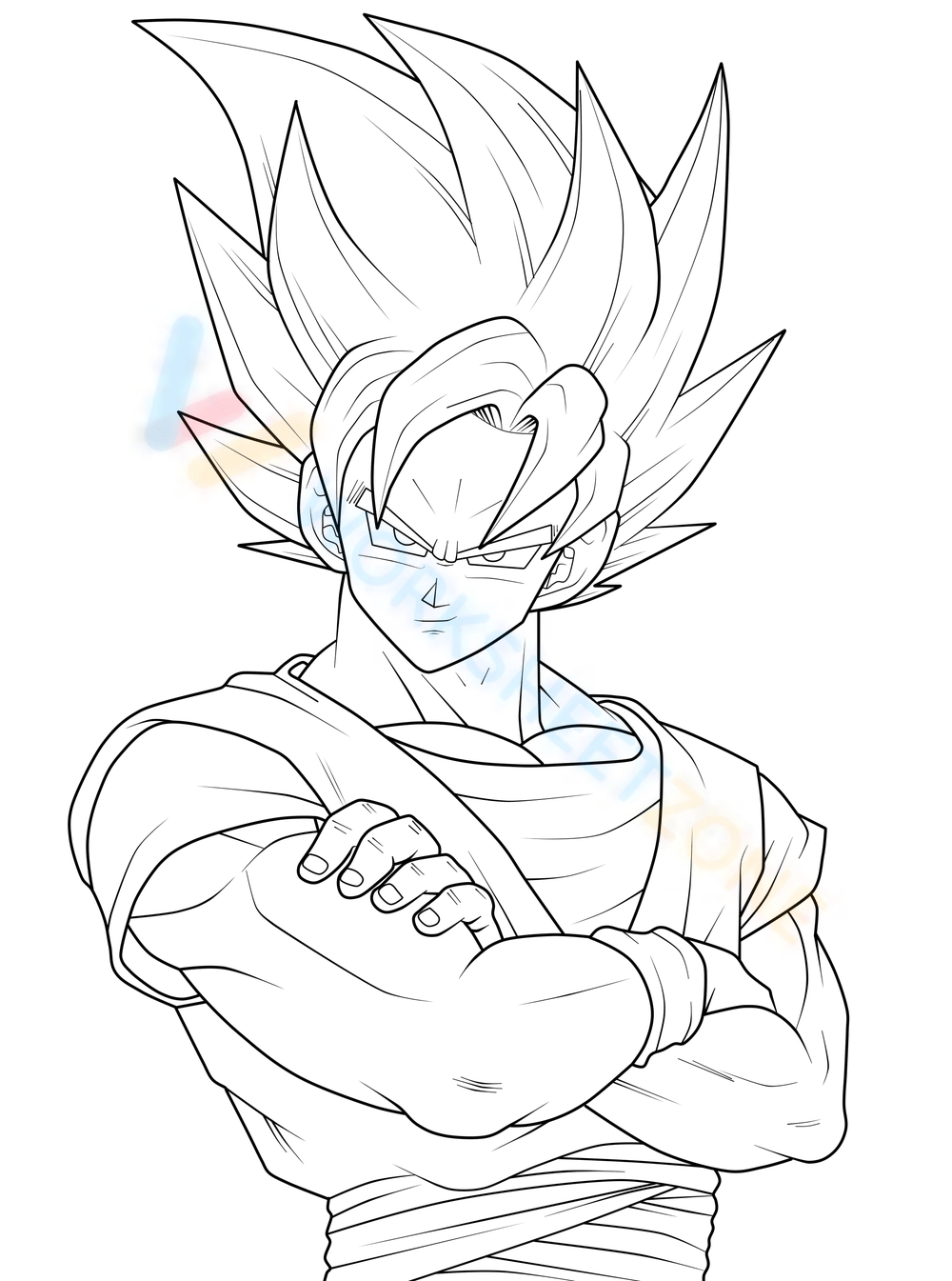 Songoku Super Saiyajin - 4 - Dragon Ball Kids Coloring Pages