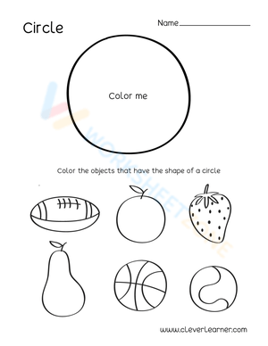 Printable Circle Shapes Worksheet | Grade K Math