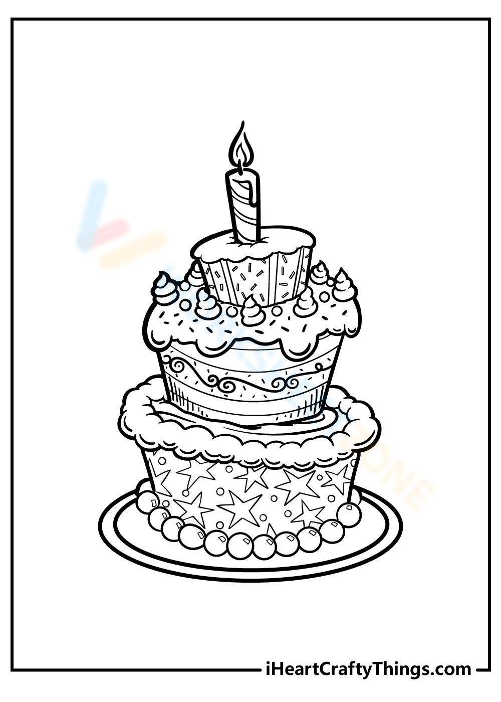 Birthday Cake Printable Papercraft