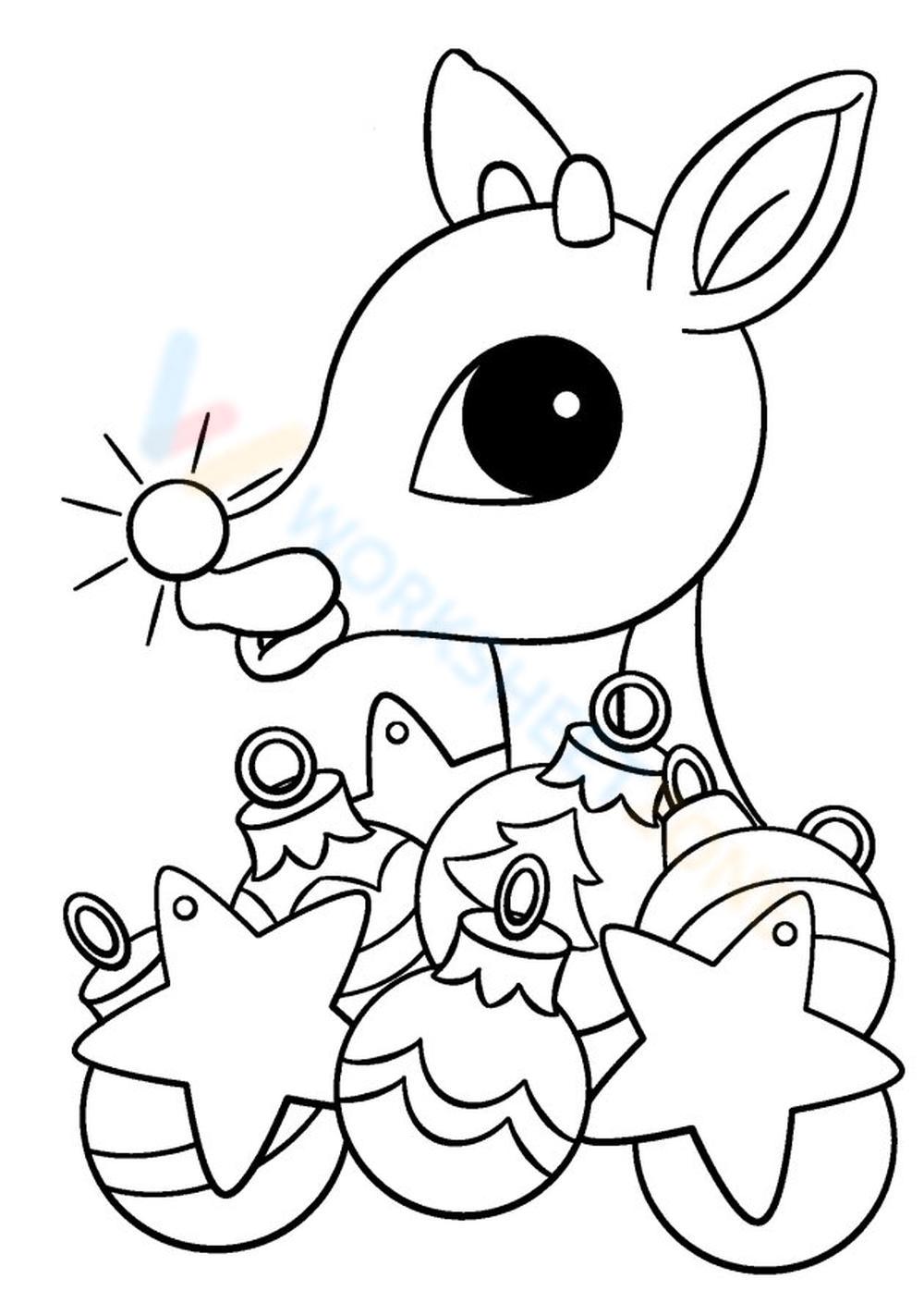 rudolph the red nosed reindeer coloring pages