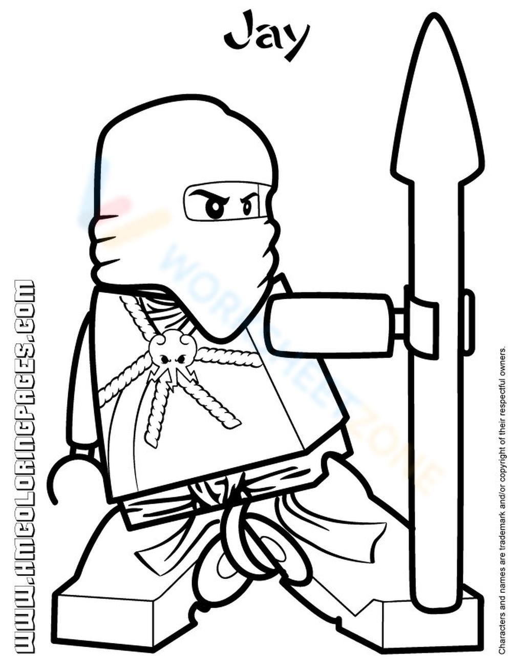 lego ninjago jay coloring pages