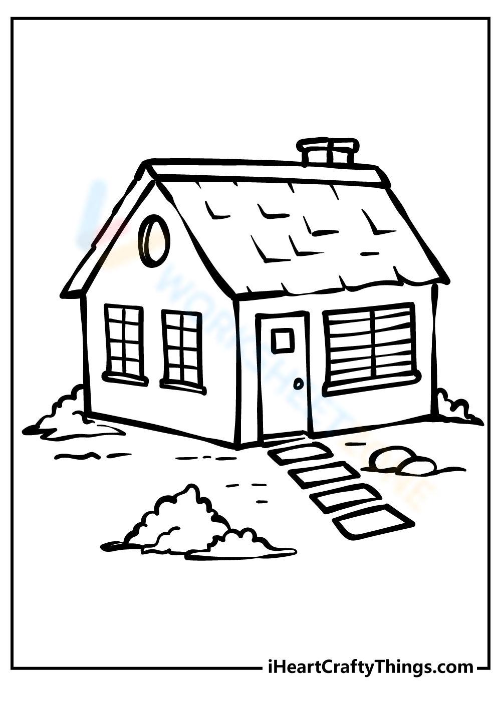 City Small Houses Outline Drawing Stock Illustration - Download Image Now -  Architecture, Building Exterior, City - iStock