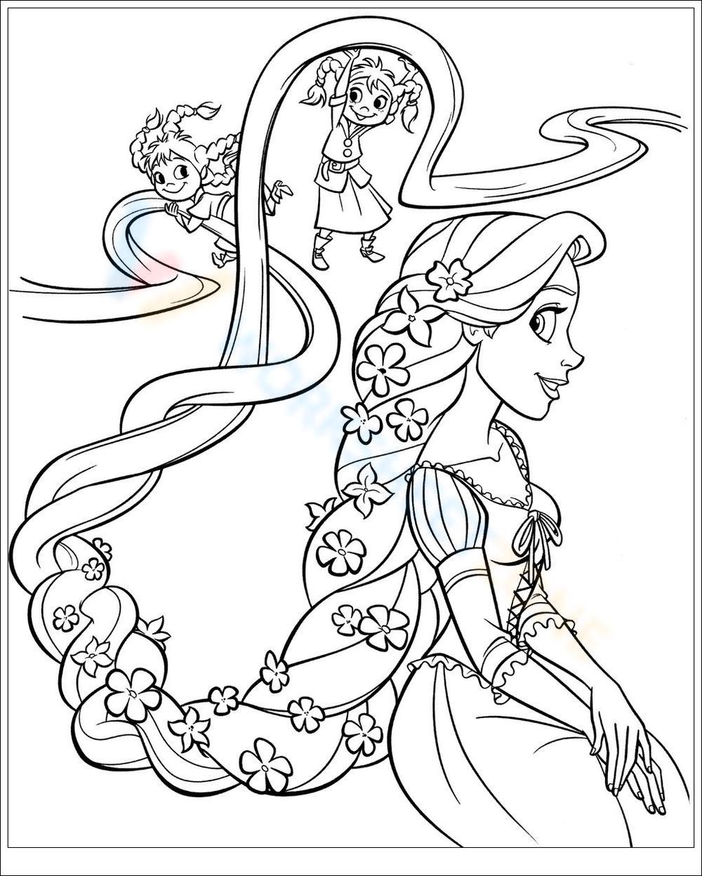 disney princess rapunzel coloring pages