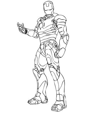 ironman coloring page