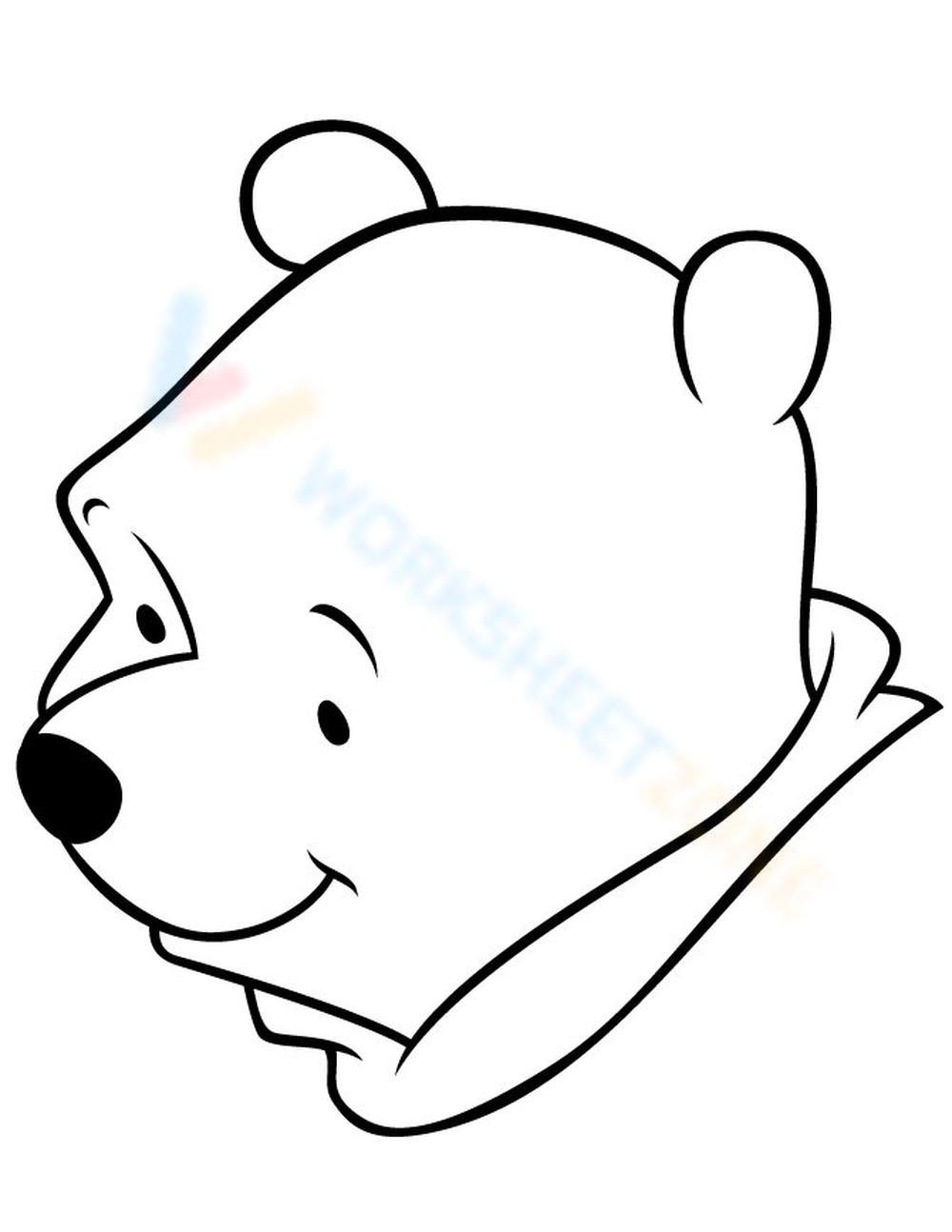 winnie the pooh face outline