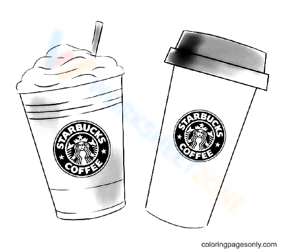 starbucks cup coloring page