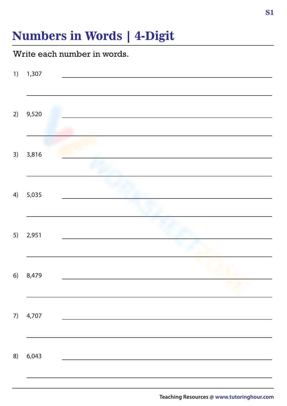 numbers-in-words-4-digit-worksheet-zone