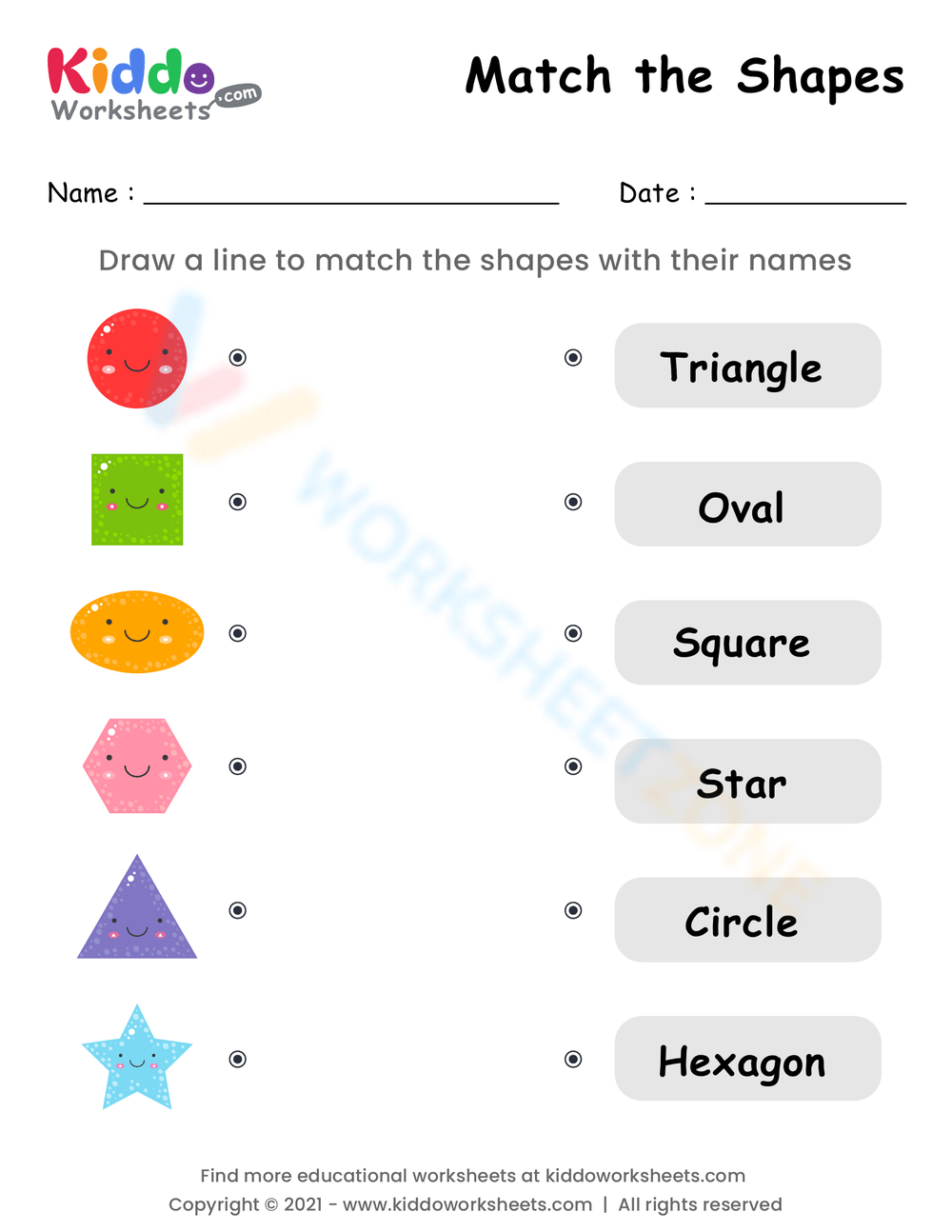 shapes printables matching