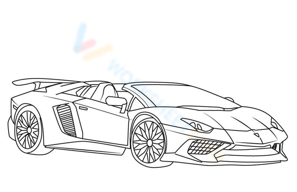 lamborghini aventador coloring pages