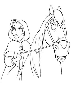 belle coloring sheets