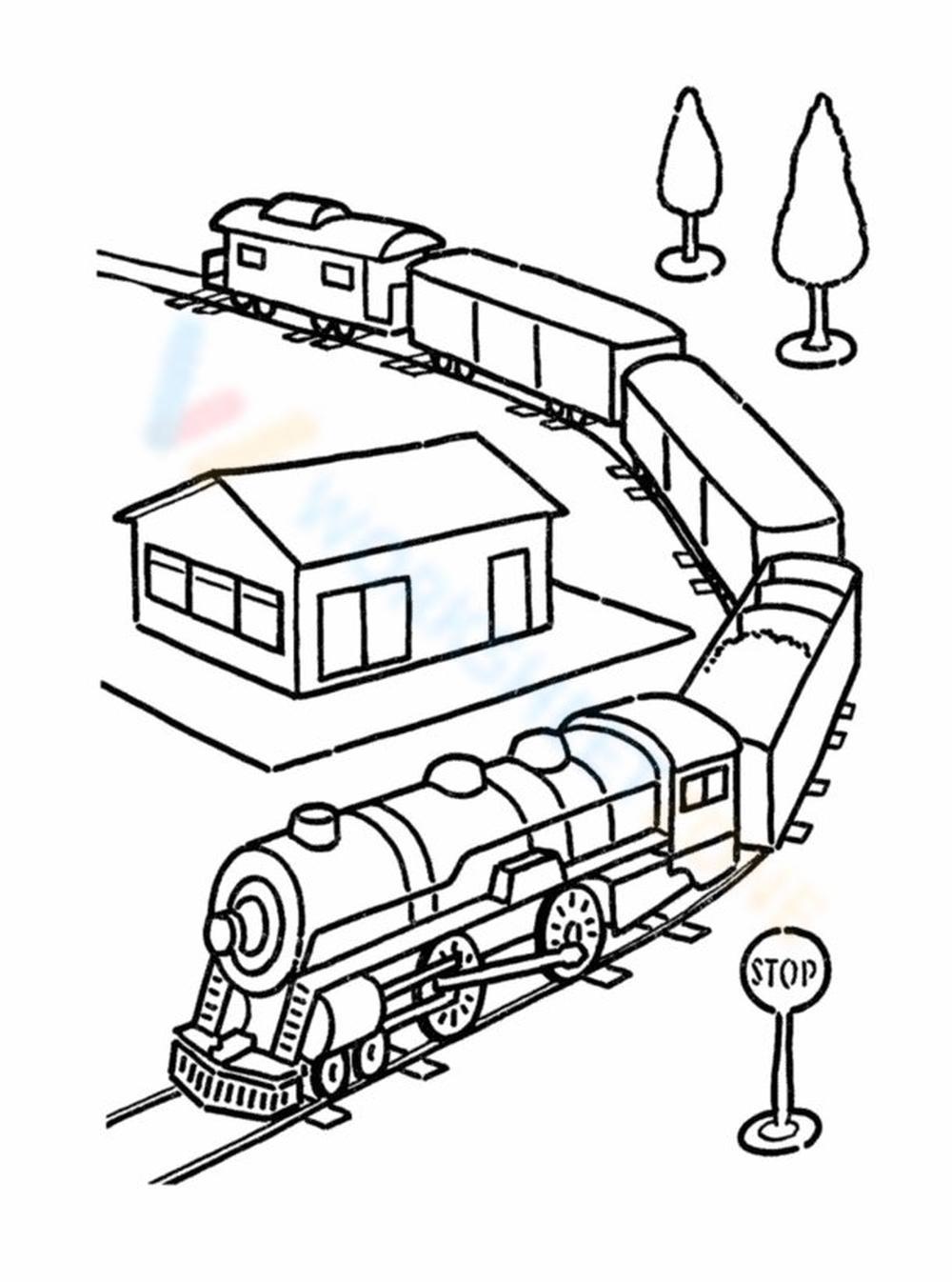 Train Coloring Vector PNG Images | AI Free Download - Pikbest