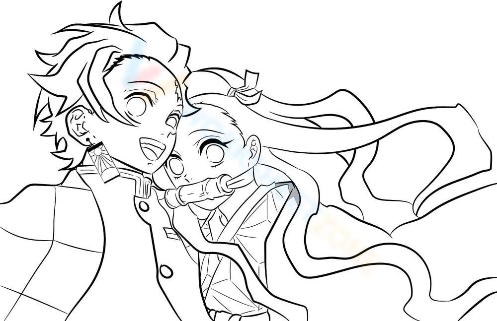 Nezuko Coloring Pages - Free Printable Coloring Pages for Kids