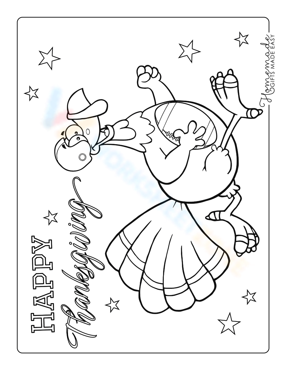 What could be better - Turkey & Football!  Thanksgiving coloring pages,  Happy thanksgiving images, Thanksgiving clip art