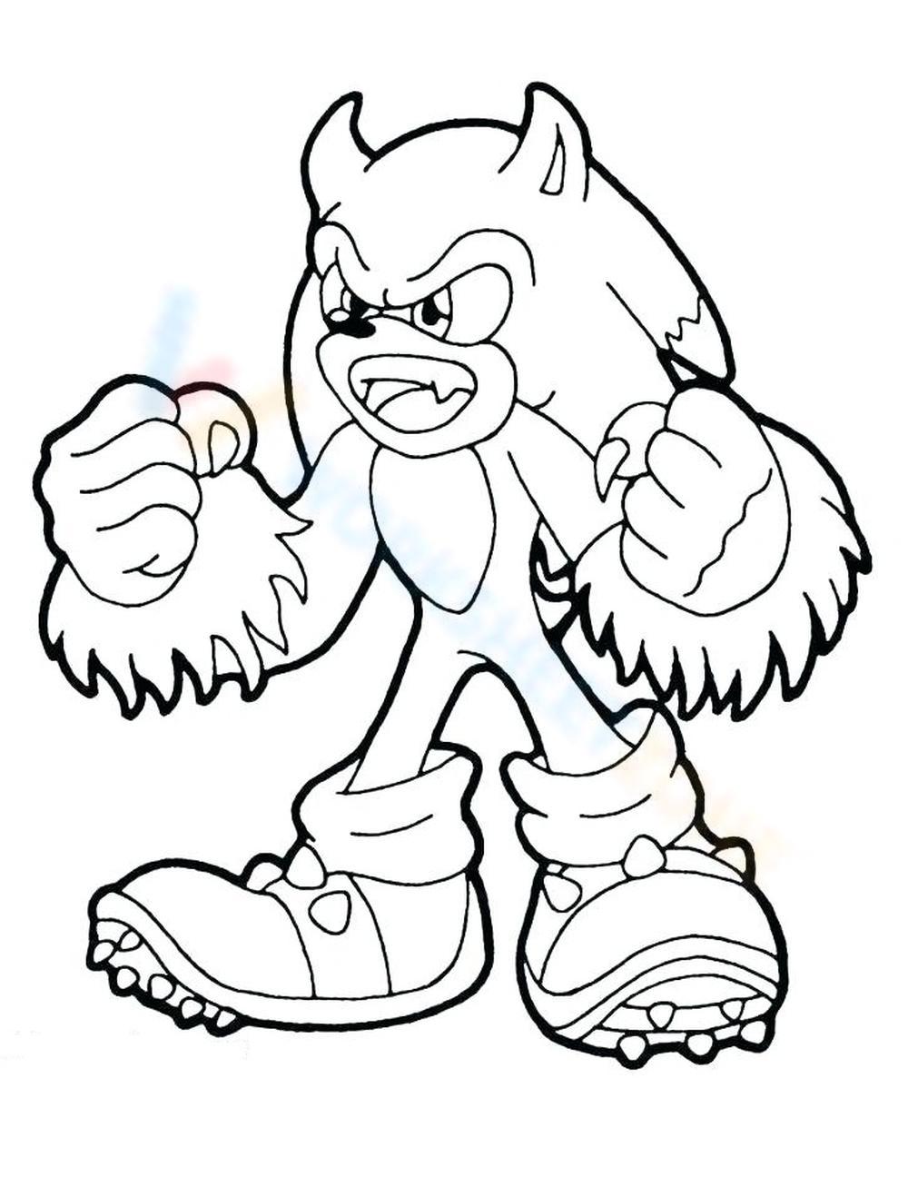 Dark Sonic coloring page – Having fun with children