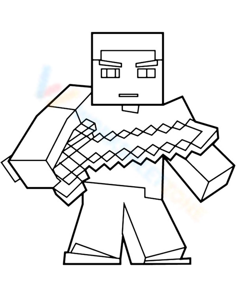 minecraft drawing steve