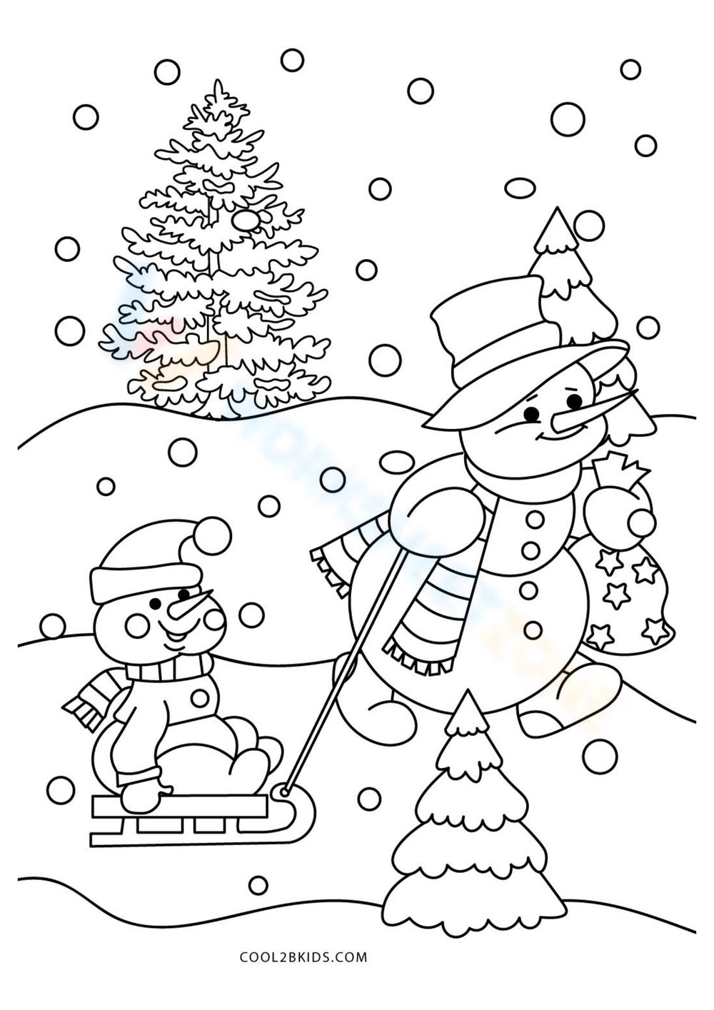 Snowman In Winter Worksheet