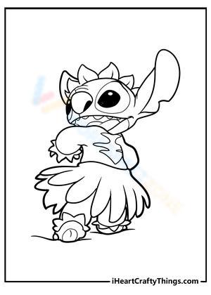 stitch and angel coloring pages