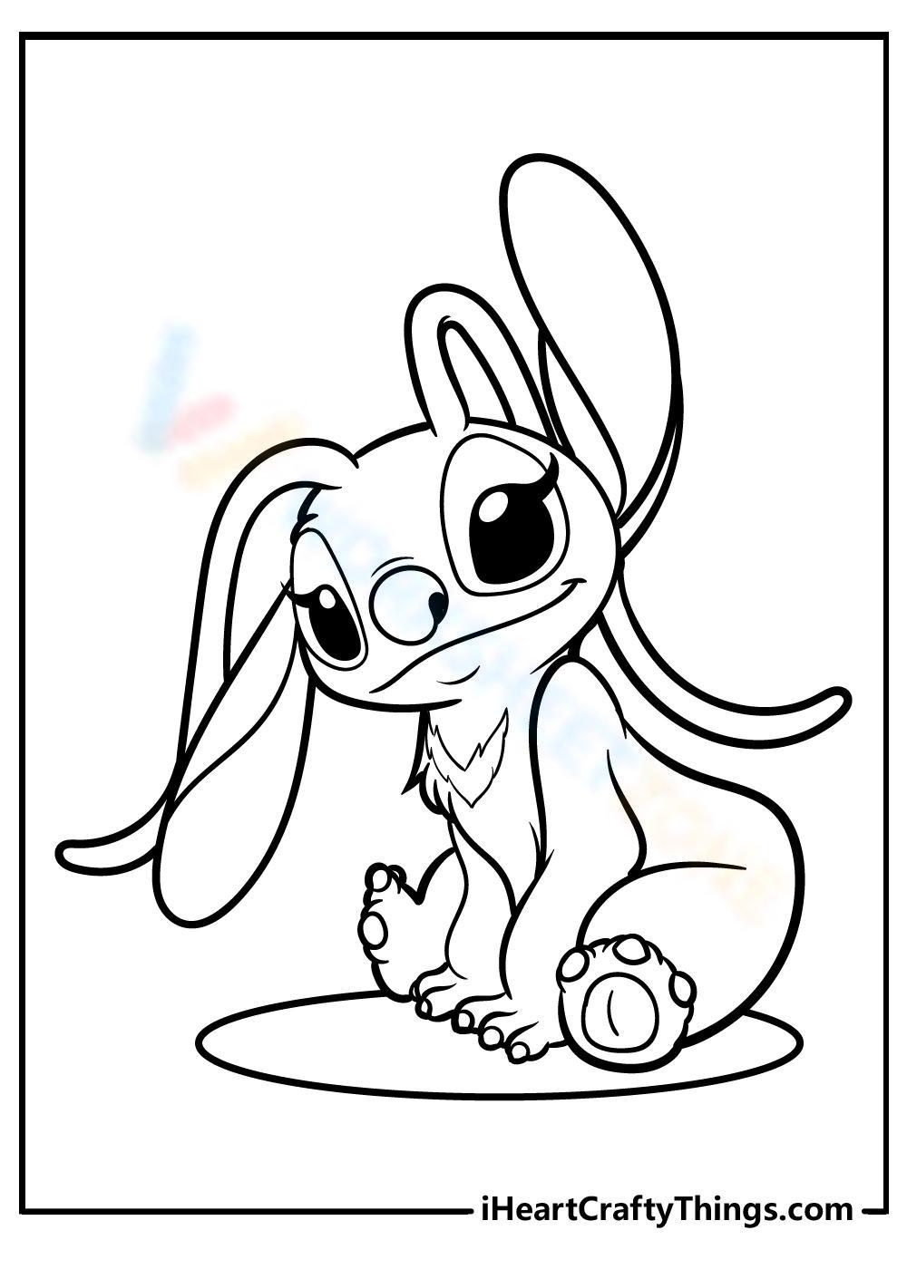 free coloring pages of stitch  Stitch coloring pages, Cartoon coloring  pages, Angel coloring pages