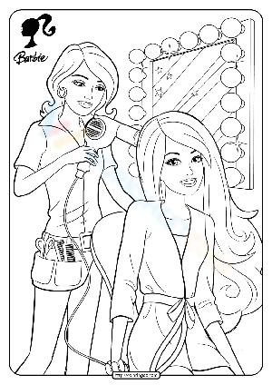 Barbie coloring pages for girls 