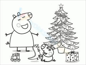 Mammy Pig, George And A Christmas Tree