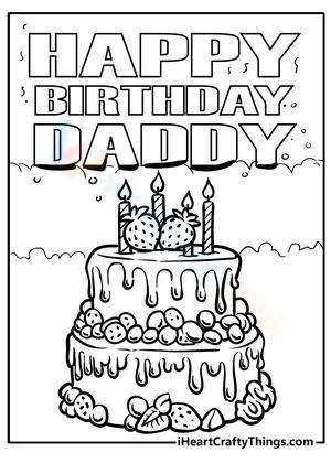 Happy Birthday Papa Coloring Pages