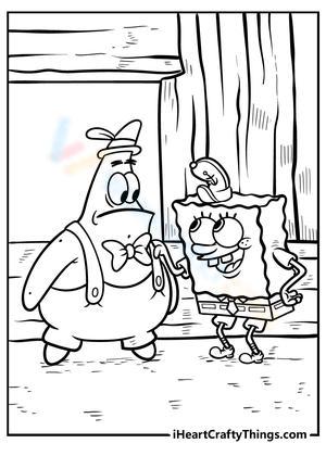 spongebob chef coloring pages