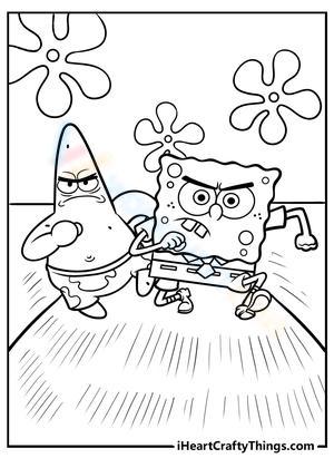 angry spongebob and patrick