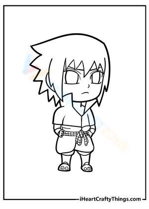 How to draw SASUKE (Naruto Shippuden) step by step, EASY | Sasuke drawing,  Naruto drawings easy, Naruto drawings