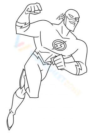 the flash coloring pages