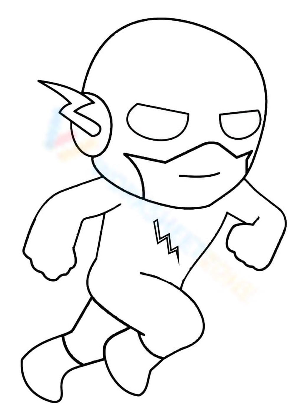 the flash superhero coloring pages