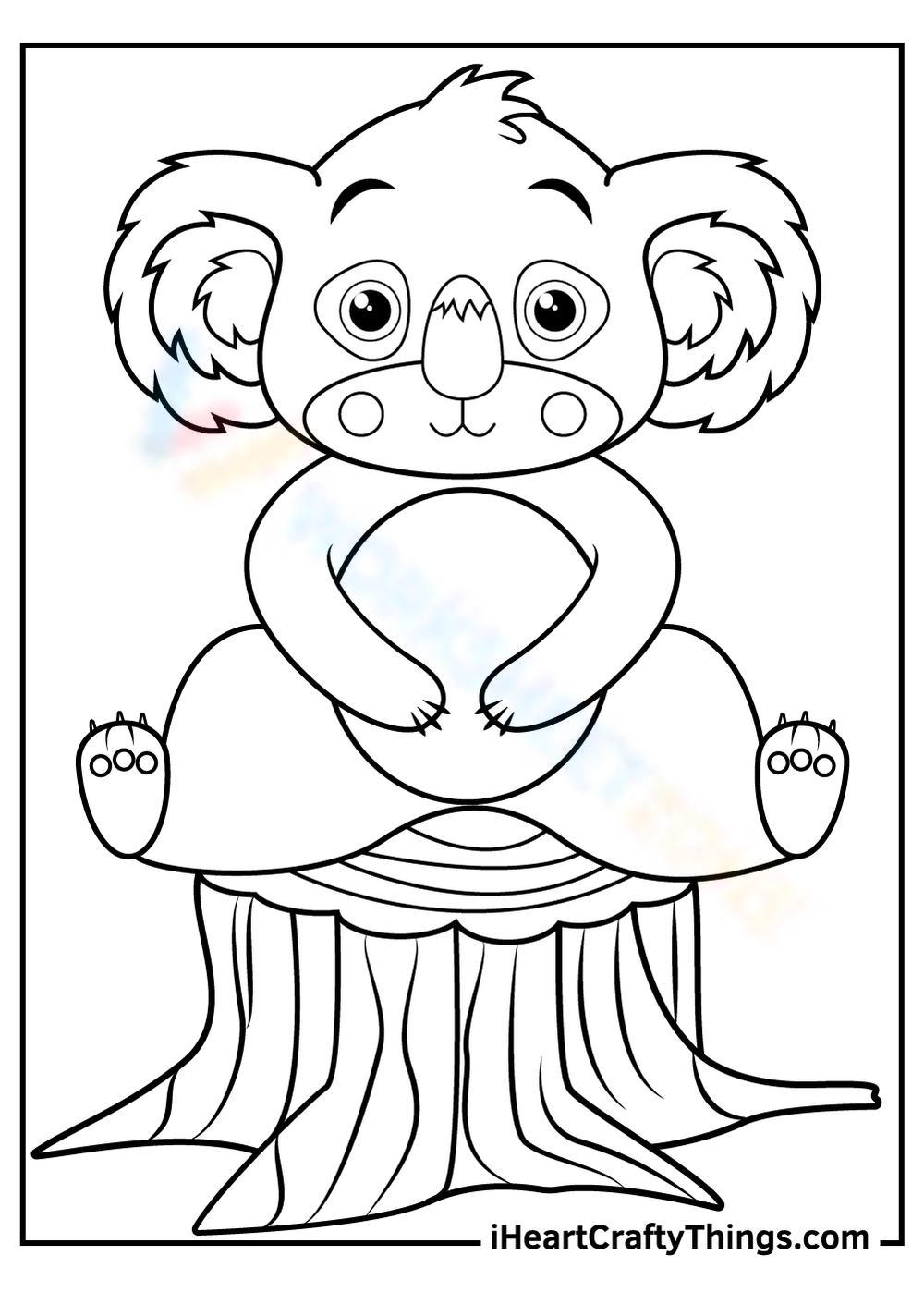 realistic koala bear coloring pages