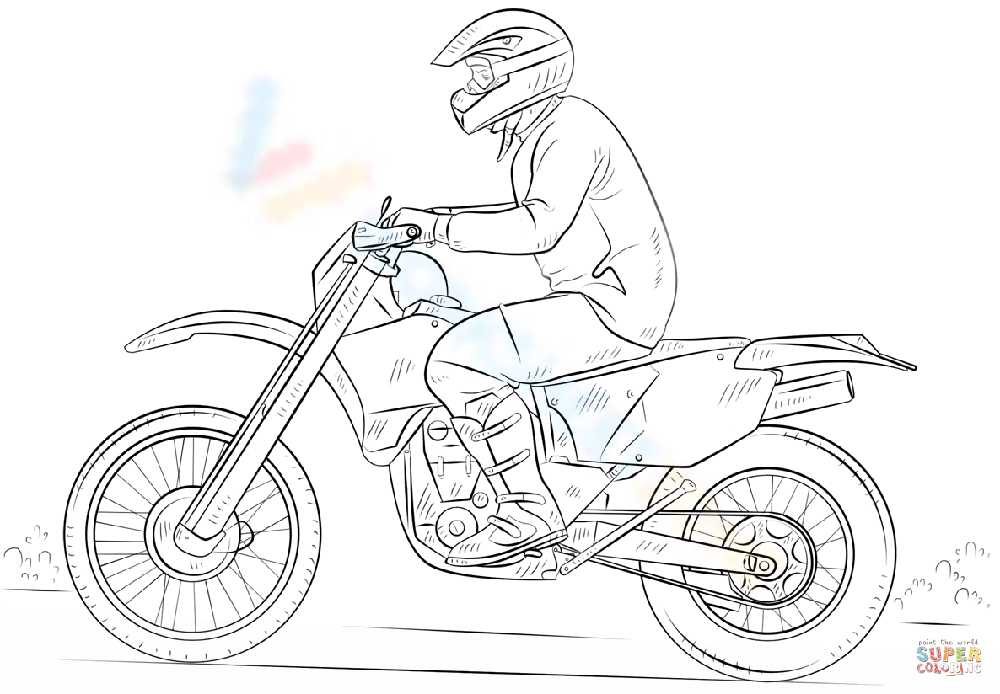 Motorcycle Coloring Page - Ultra Coloring Pages