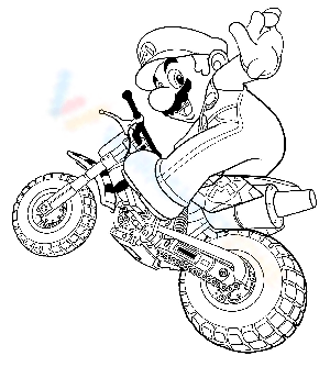 Super Mario with Dirt Bike